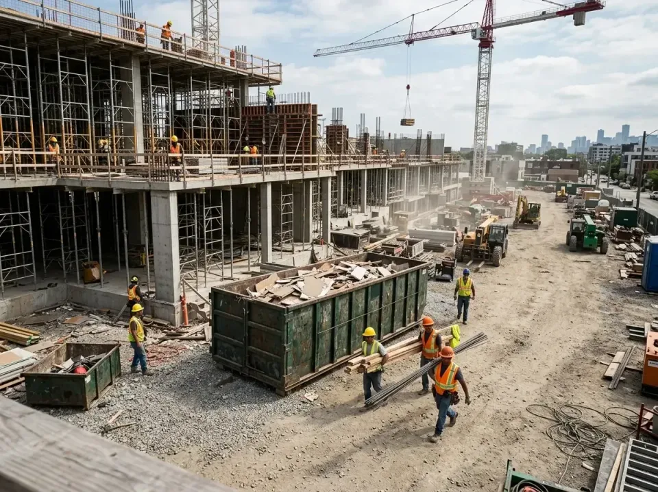 commercial-construction-site-w-002 — frequently asked questions, Low Cost Construction Dumpster Rental in Rush City, MN
